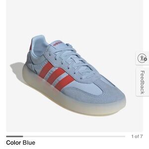 Adidas Barreda light blue Sneakers with Red Accents 8.8